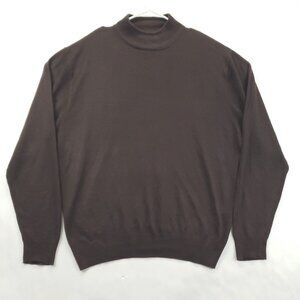 Vintage Bagazio Sweater Men XL Brown Knitted Acrylic Long Sleeve
